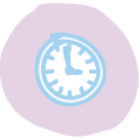 Uhr gezeichnetes Icon Zyklusüberwachung als Methoden zur Berechnung des Eisprungs